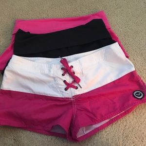 Three roxy board shorts
